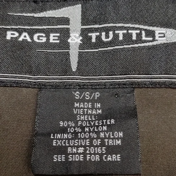 Page & Tuttle Women's Brown Quilted ZIP Up Jacket Sz S - Picture 8 of 8